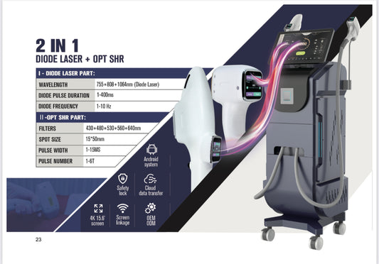 2 IN 1 DIODE LASER + OPT SHR